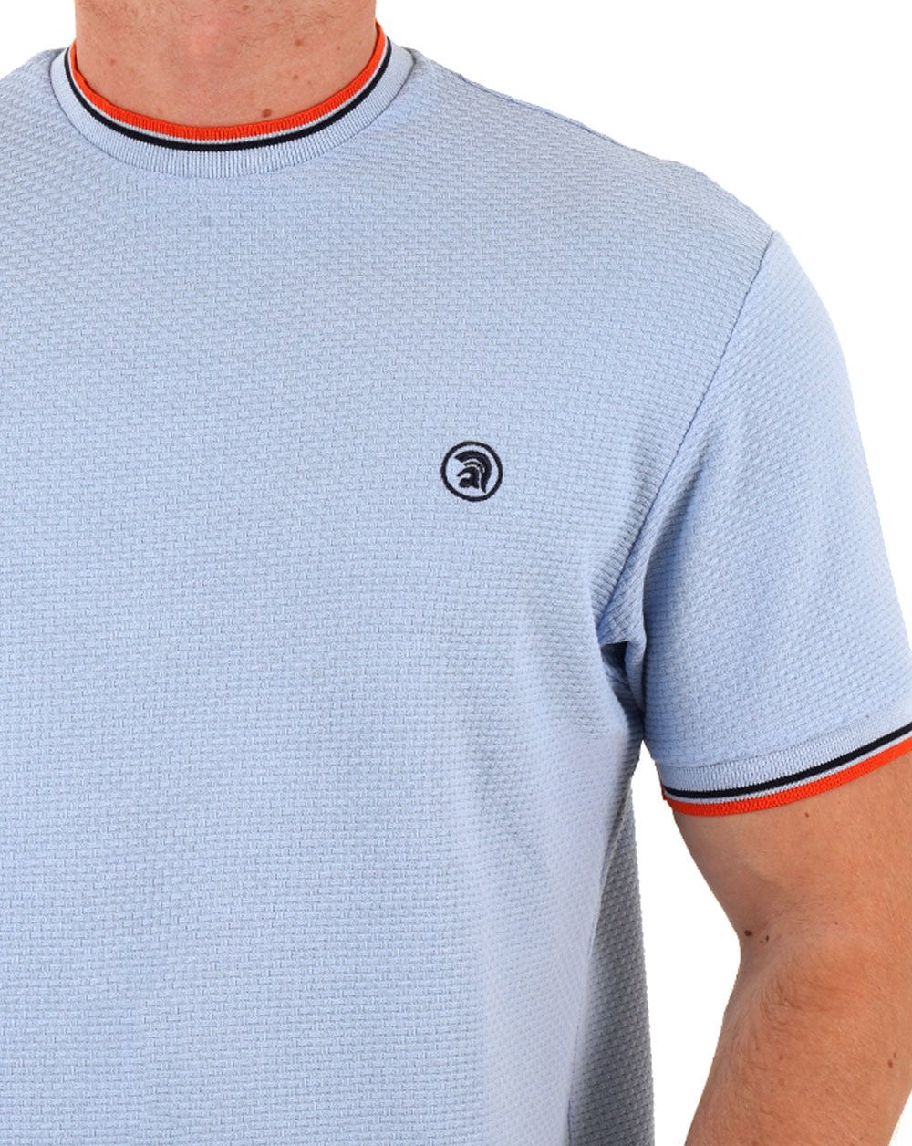 Trojan Twin Tipped Textured T-shirt Powder Blue