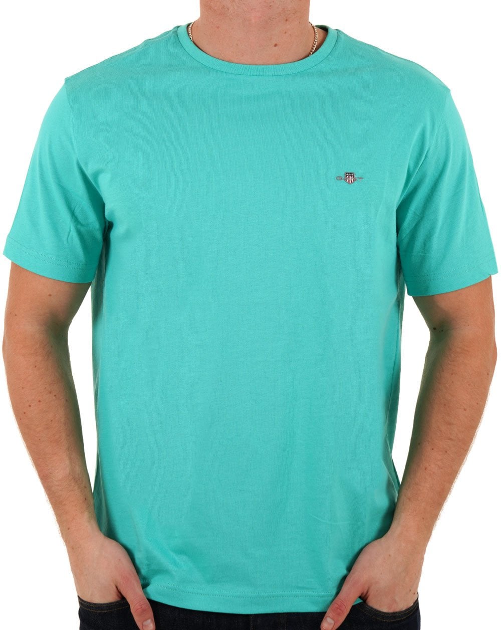 Gant Shield Crew T Shirt Tropic Blue