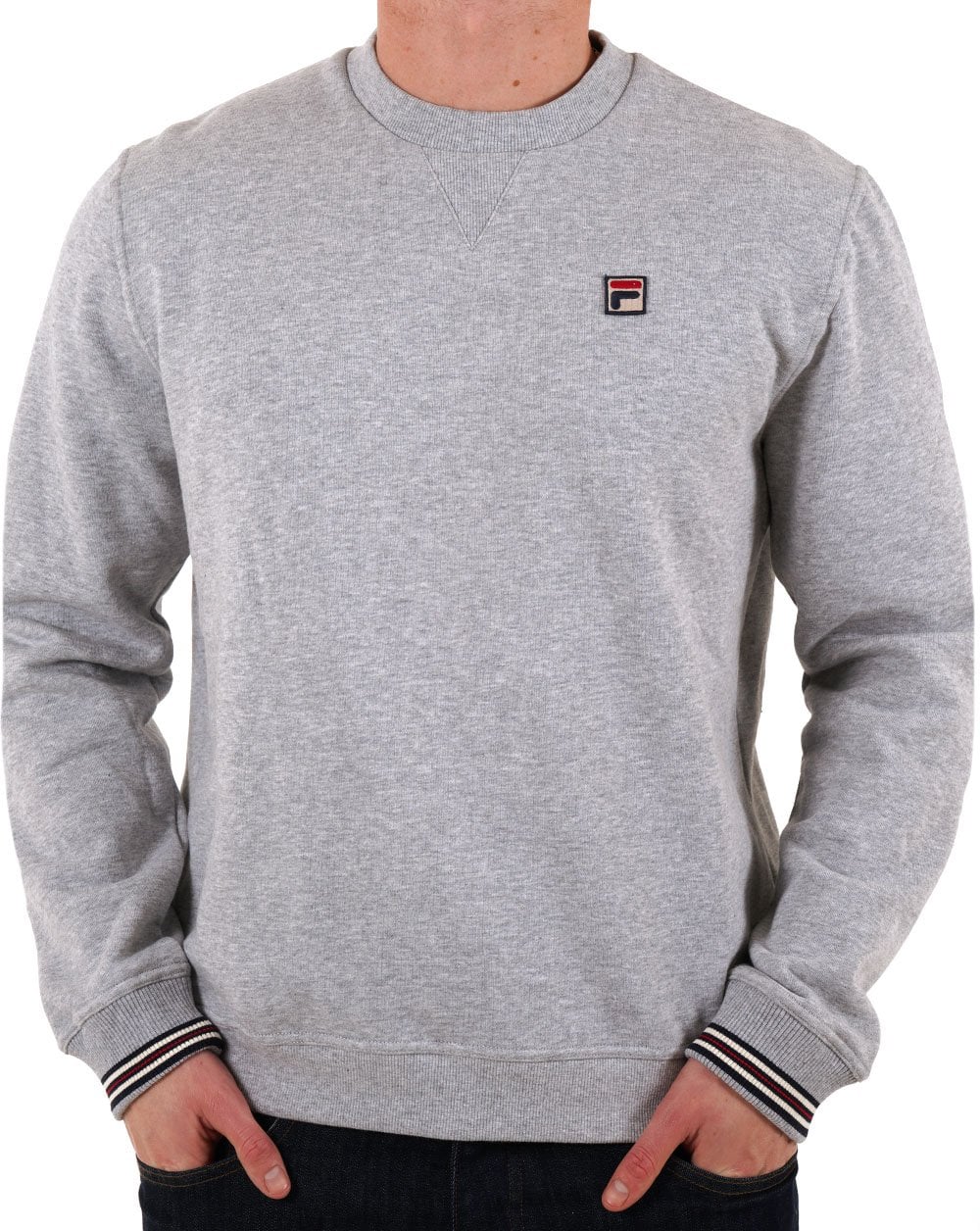 Fila Vintage Kell Crew Sweat Light Grey Marl
