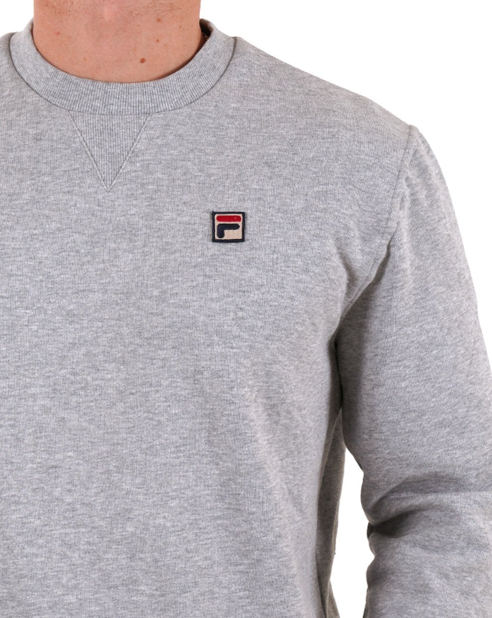 Fila Vintage Kell Crew Sweat Light Grey Marl