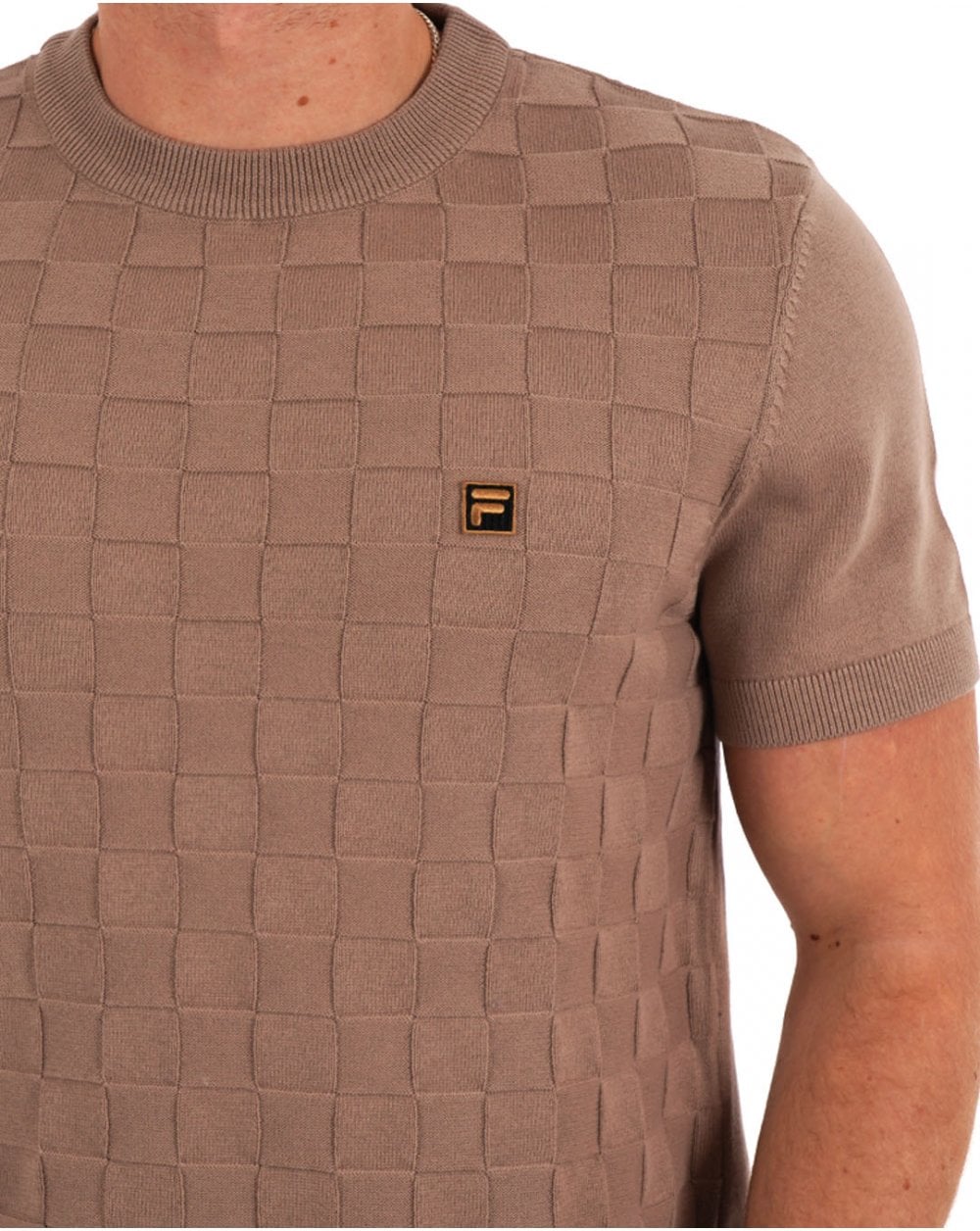 Fila Gold Campbell Square Knit Tee Mocha