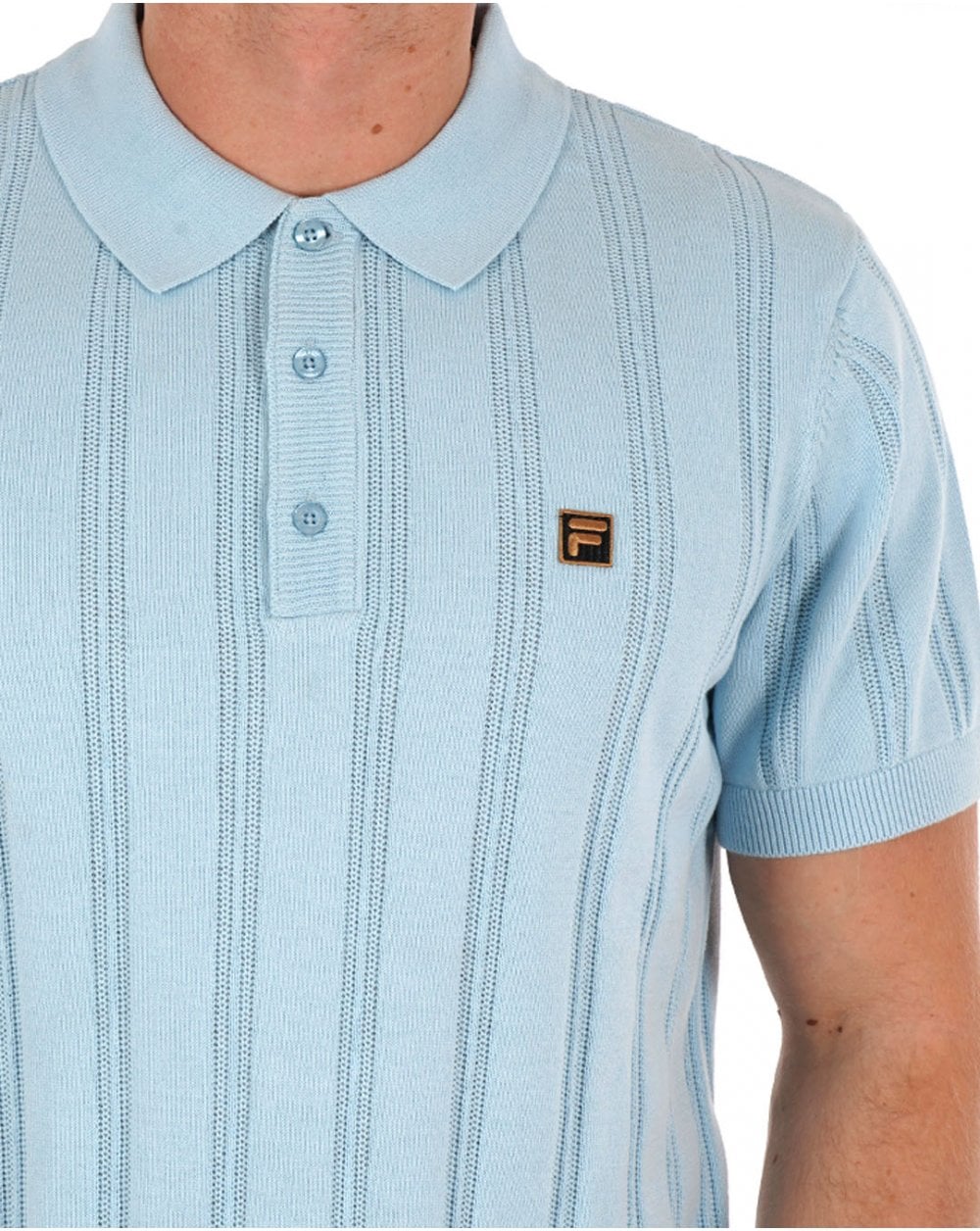 Fila Gold Kennedy Knit Polo Sky Blue