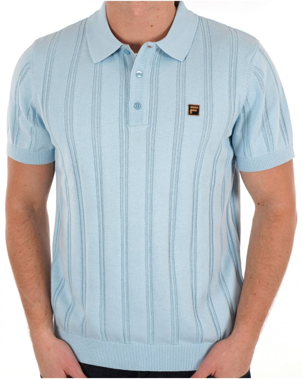 Fila Gold Kennedy Knit Polo Sky Blue