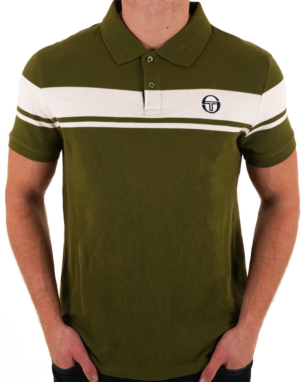 Sergio Tacchini Young Line Polo Shirt Khaki / Gardenia