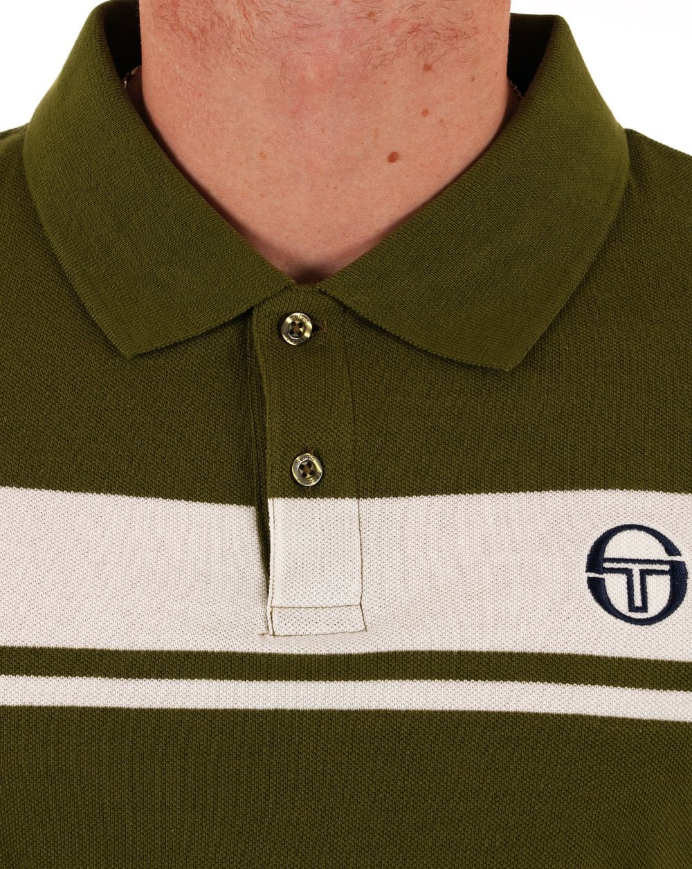 Sergio Tacchini Young Line Polo Shirt Khaki / Gardenia