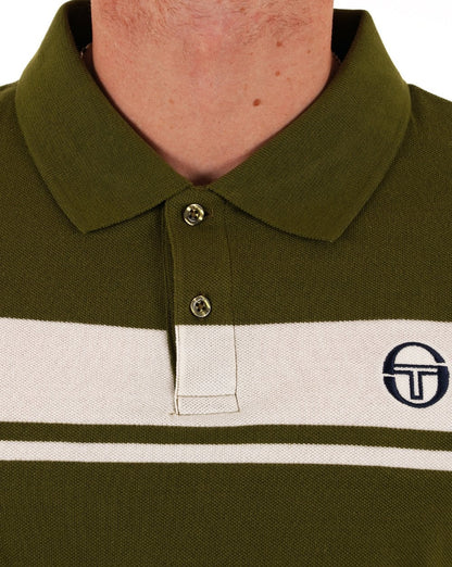 Sergio Tacchini Young Line Polo Shirt Khaki / Gardenia