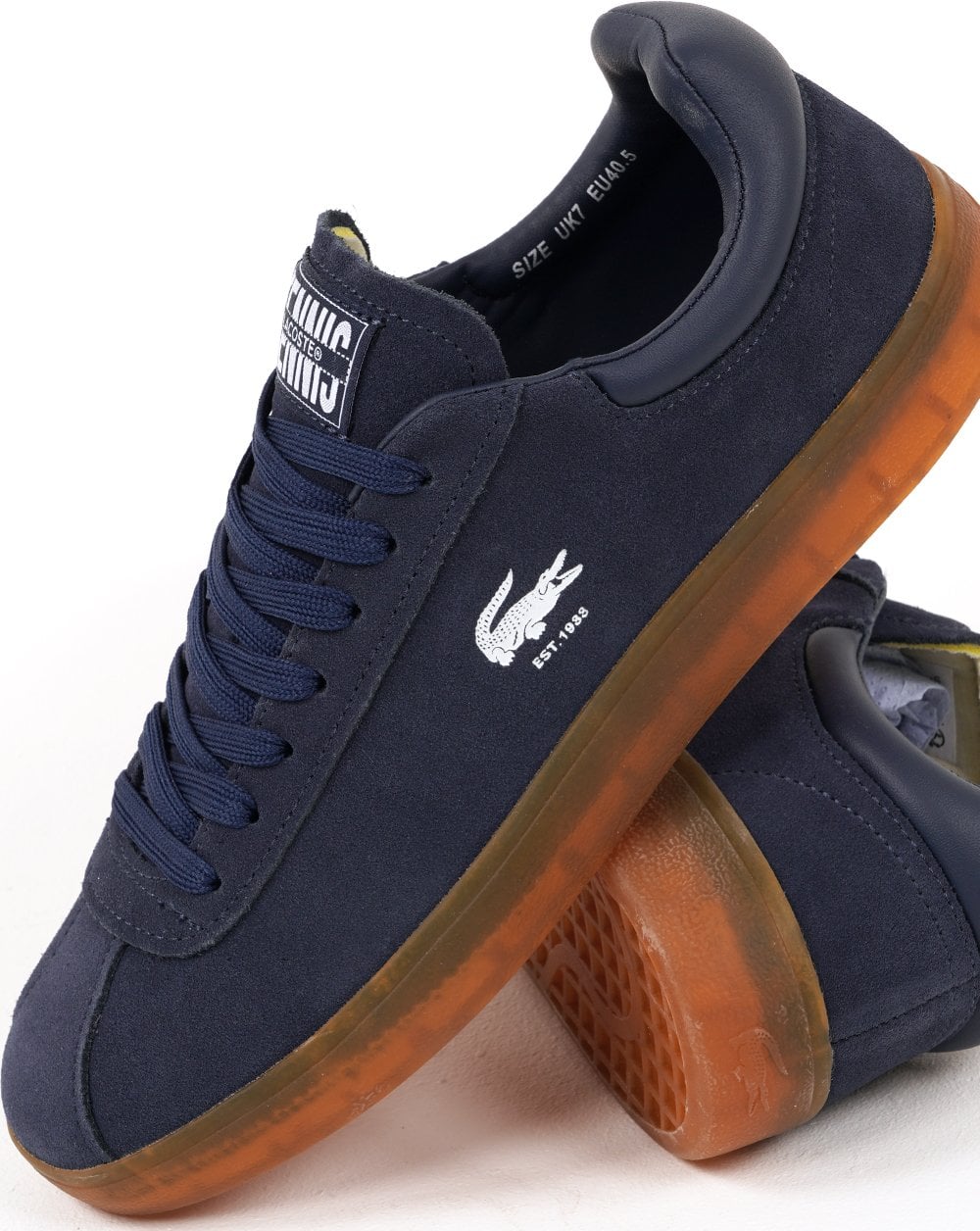Lacoste Baseshot Trainers Navy/Gum