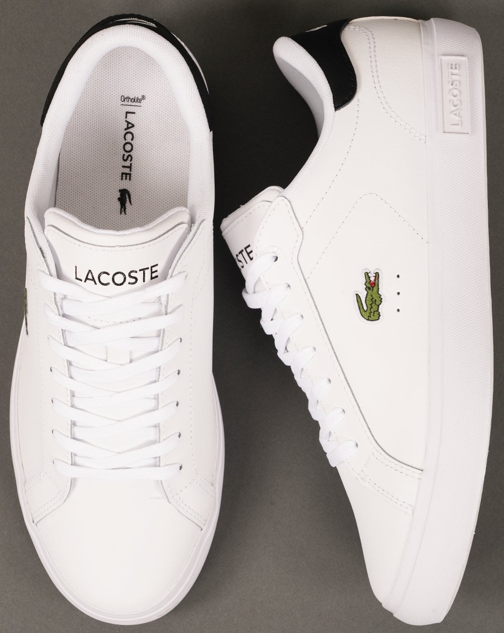 Lacoste Powercourt Trainers White/Black