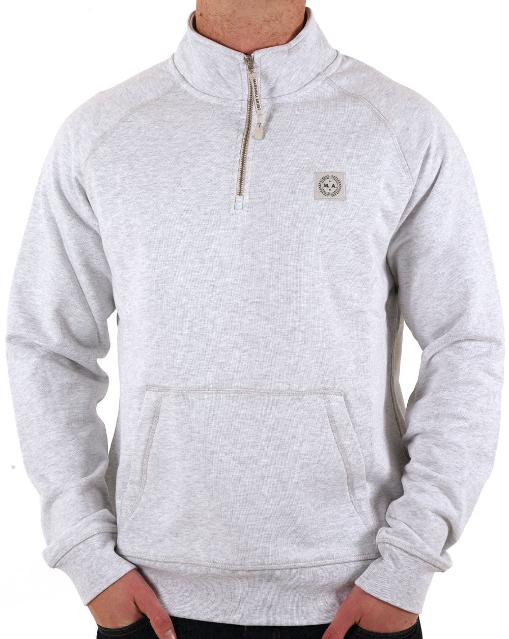 Marshall Artist Foundation 1/4 Zip Sweat Snow Marl
