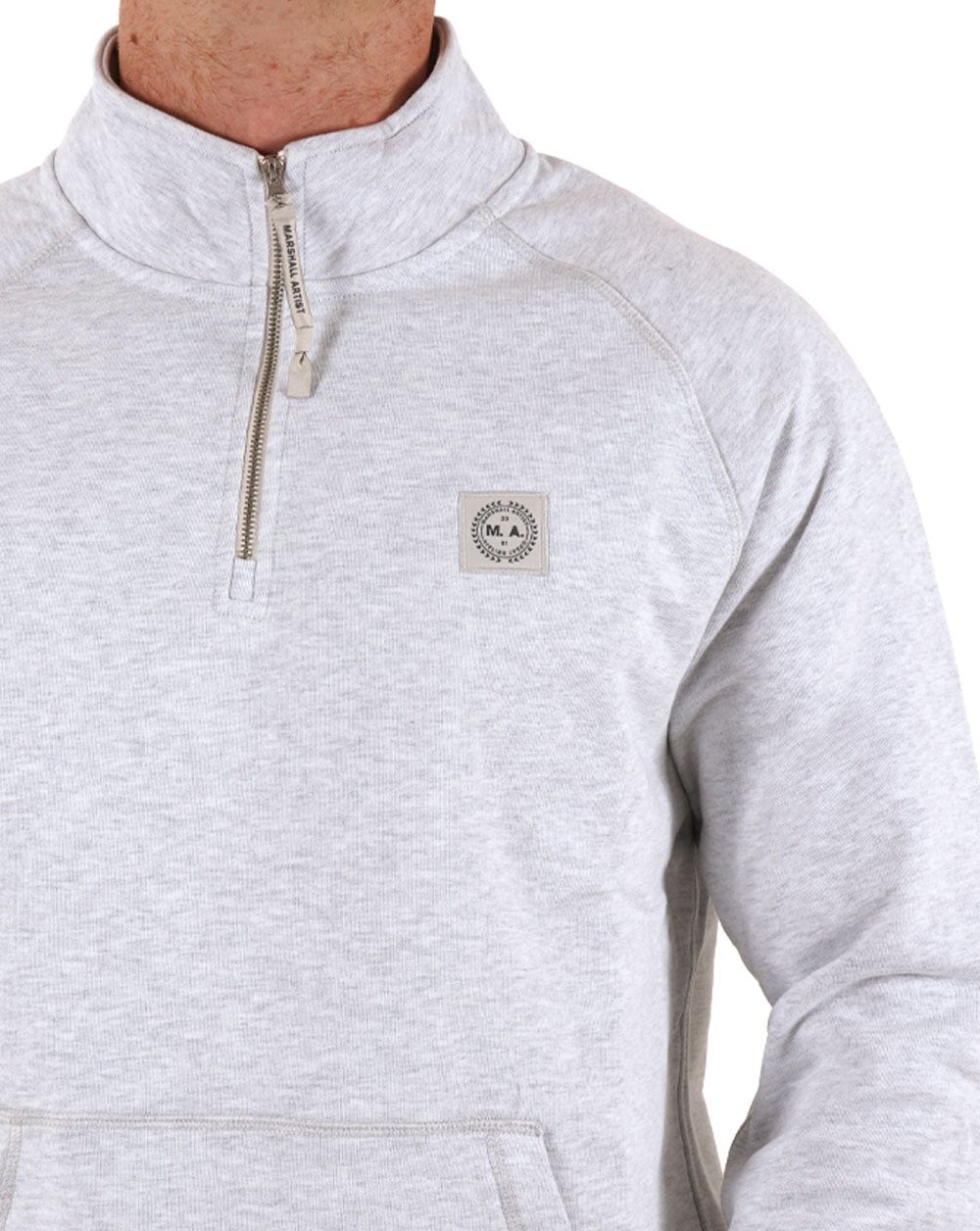 Marshall Artist Foundation 1/4 Zip Sweat Snow Marl