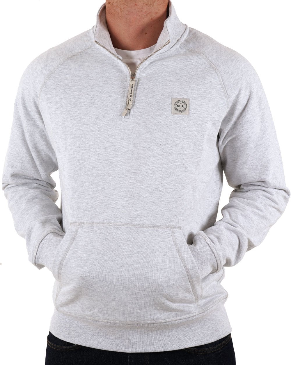 Marshall Artist Foundation 1/4 Zip Sweat Snow Marl