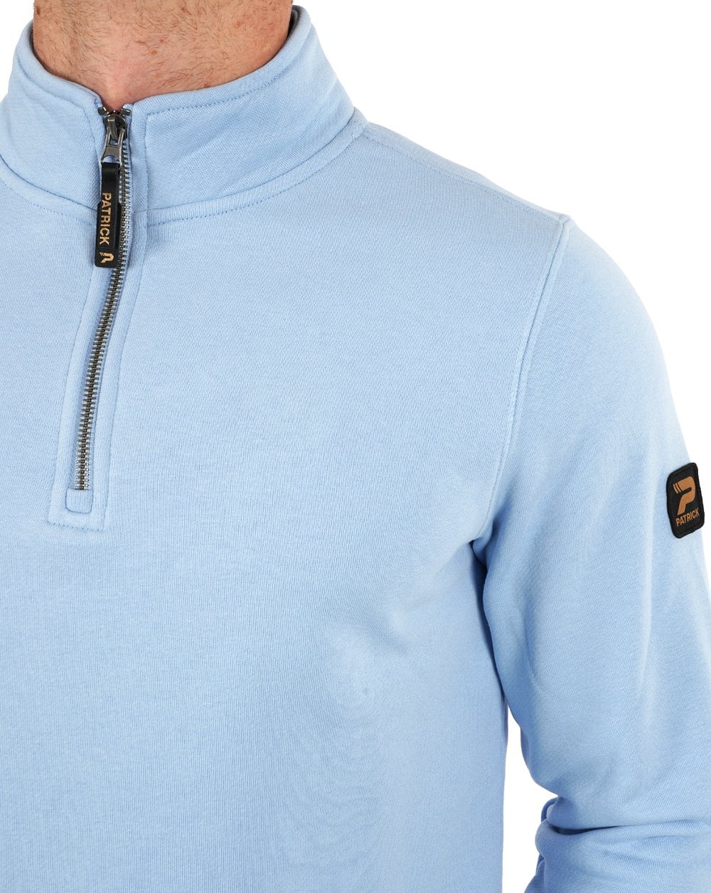Patrick Harlem 1/4 Zip Sweat Sky Blue