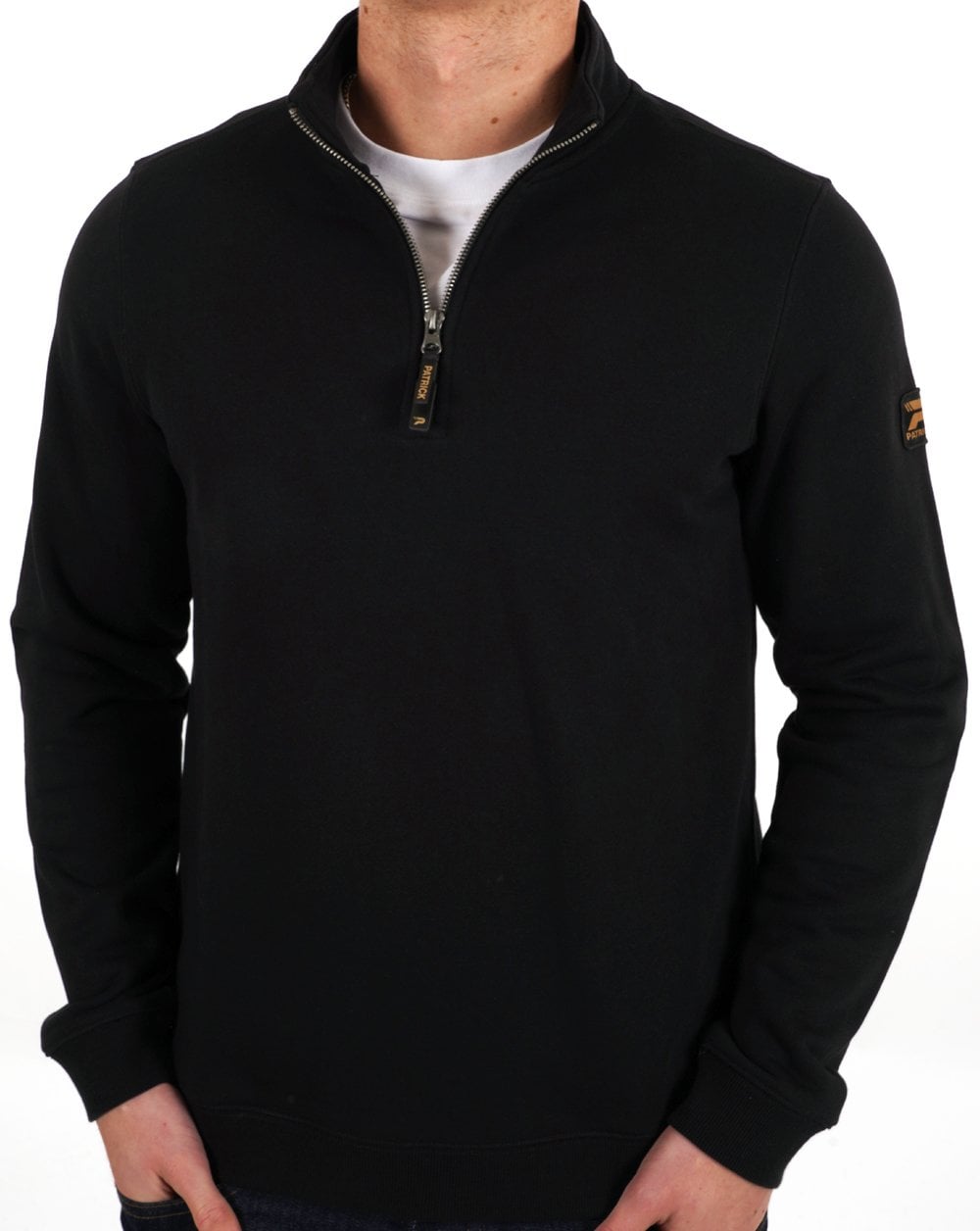 Patrick Harlem 1/4 Zip Sweat Black