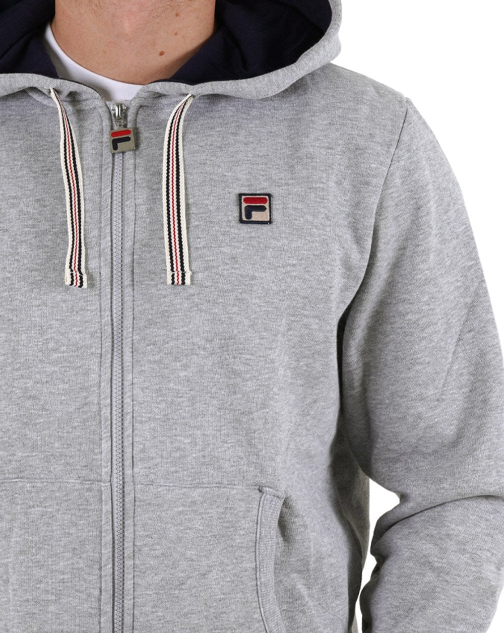Fila Vintage Tenconi Hoodie Light Grey Marl