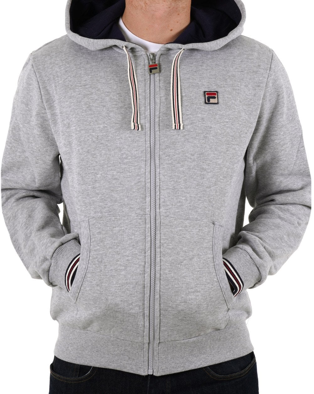 Fila Vintage Tenconi Hoodie Light Grey Marl