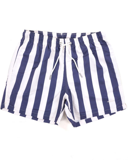 Gant Block Stripe Swim Shorts Navy/Off White