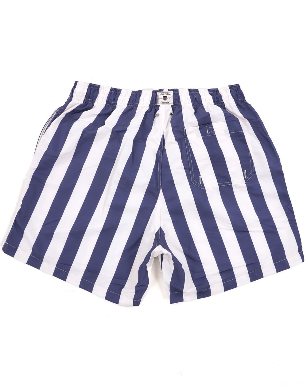 Gant Block Stripe Swim Shorts Navy/Off White