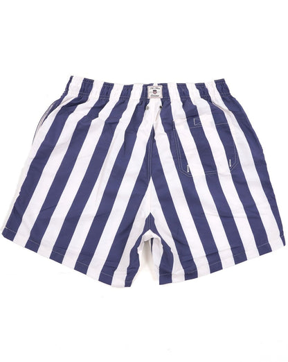 Gant Block Stripe Swim Shorts Navy/Off White