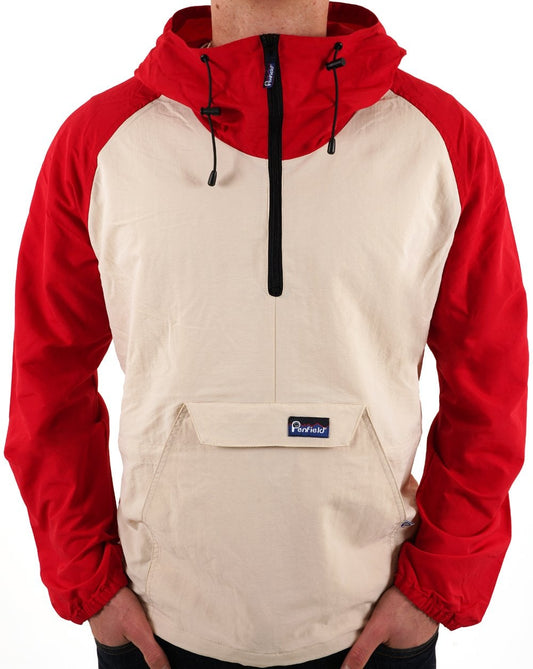 Penfield 50th Anniversary Pac Jac Jacket Anorak Ecru/Red