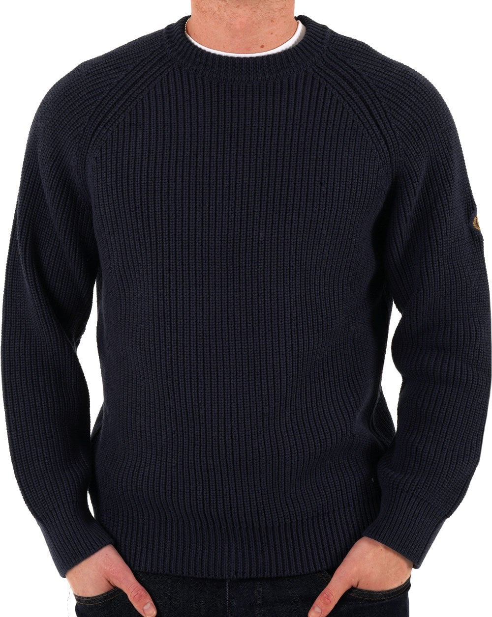 Henri Lloyd Golant Ribbed Crew Knit Navy
