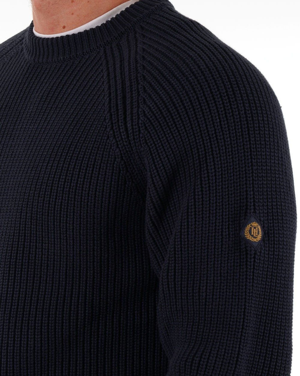 Henri Lloyd Golant Ribbed Crew Knit Navy