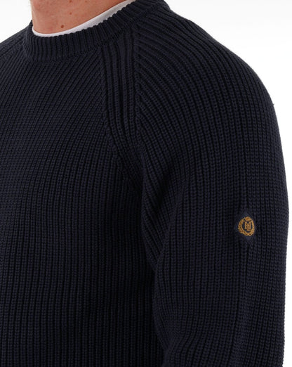 Henri Lloyd Golant Ribbed Crew Knit Navy