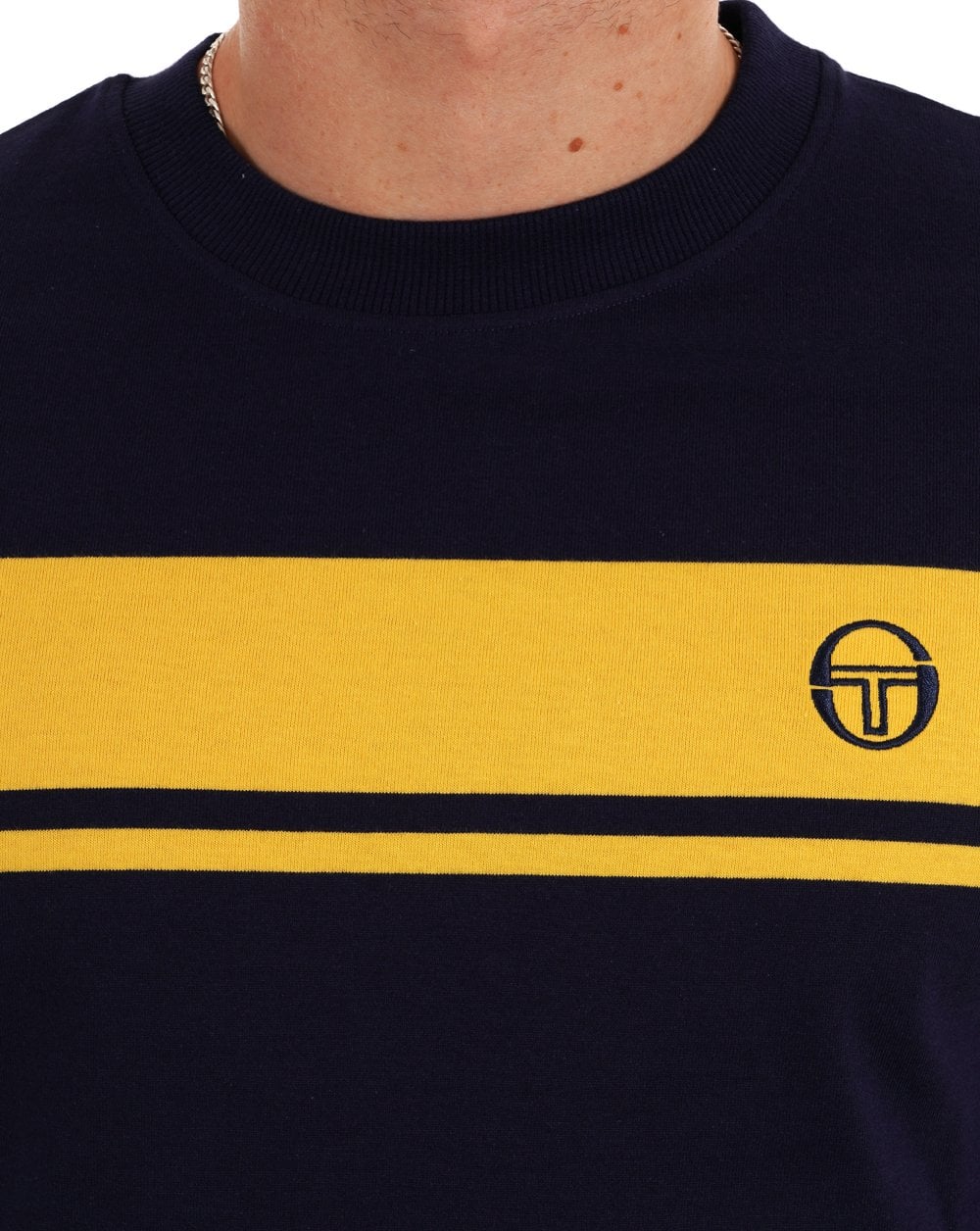 Sergio Tacchini Masters T Shirt Navy Blue/Yellow