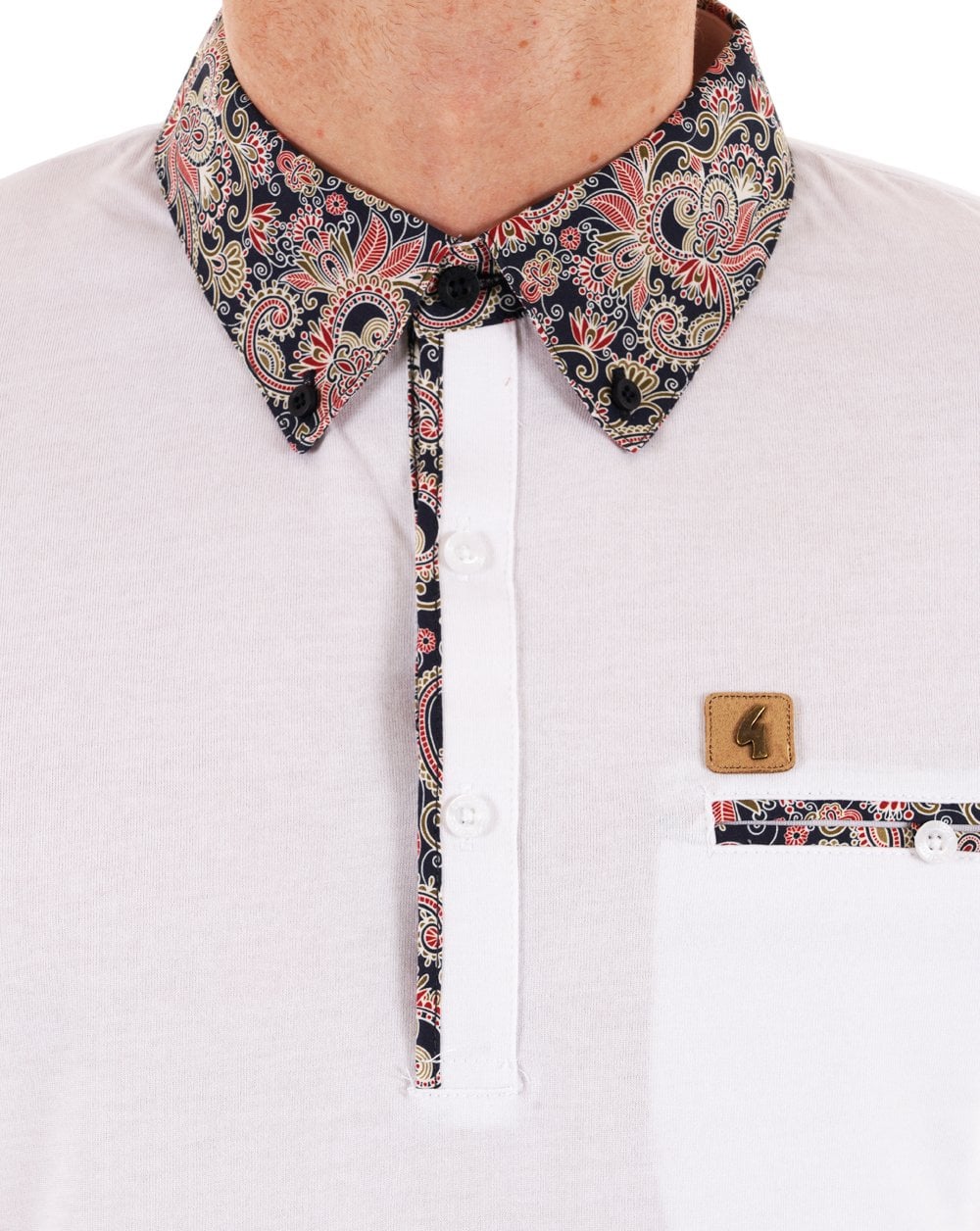 Gabicci Vintage Mooreland Polo Shirt White