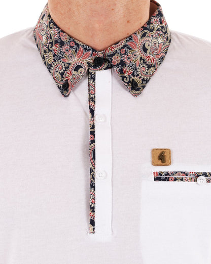 Gabicci Vintage Mooreland Polo Shirt White