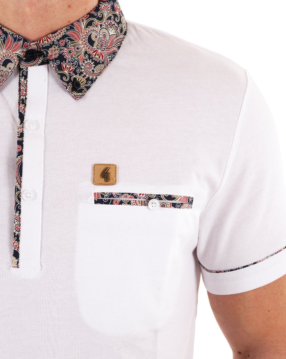 Gabicci Vintage Mooreland Polo Shirt White