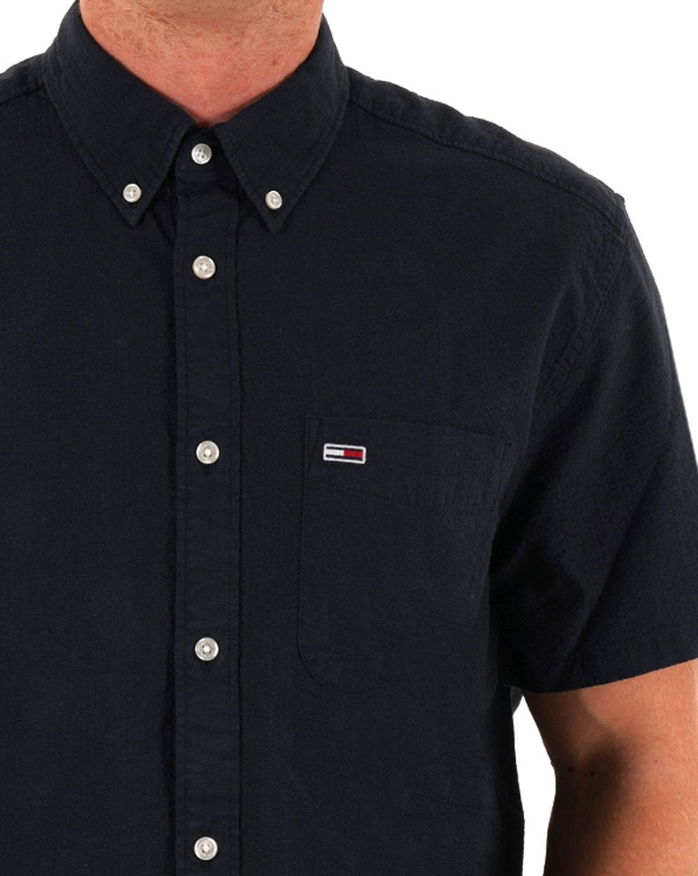 Tommy Jeans Seersucker SS Shirt Dark Navy
