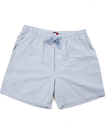 Tommy Jeans Seersucker Beach Shorts Colorado Blue Stripes