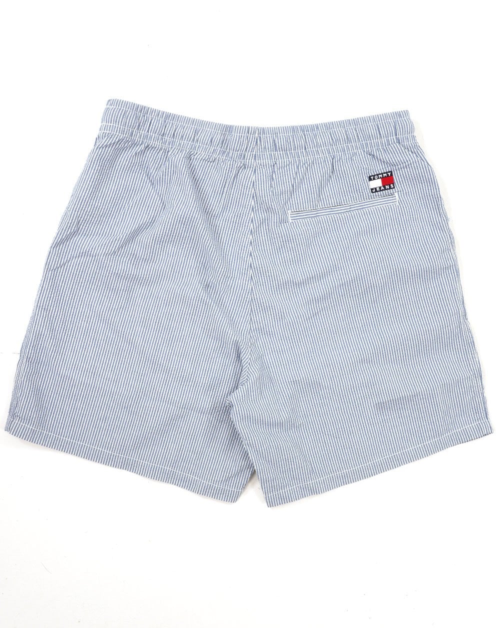 Tommy Jeans Seersucker Beach Shorts Colorado Blue Stripes