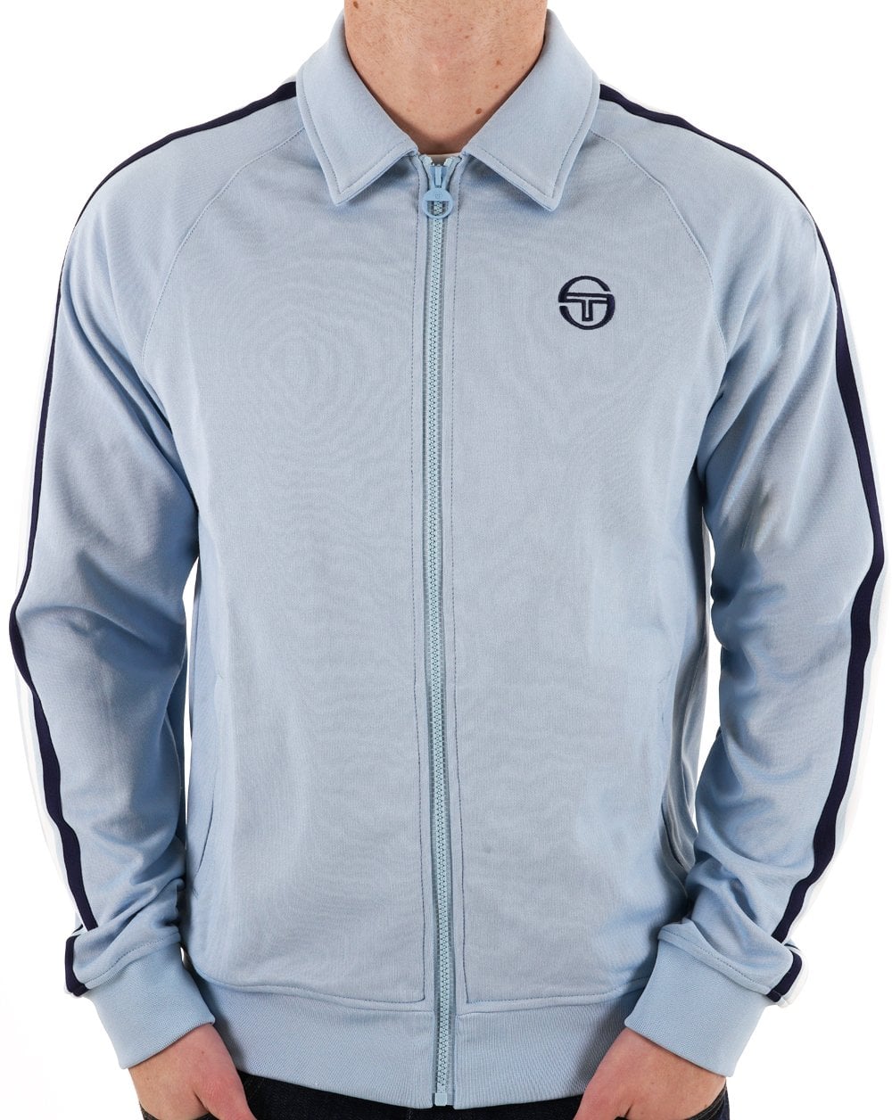 Sergio Tacchini Renshaw Tape Track Top Celestial Blue