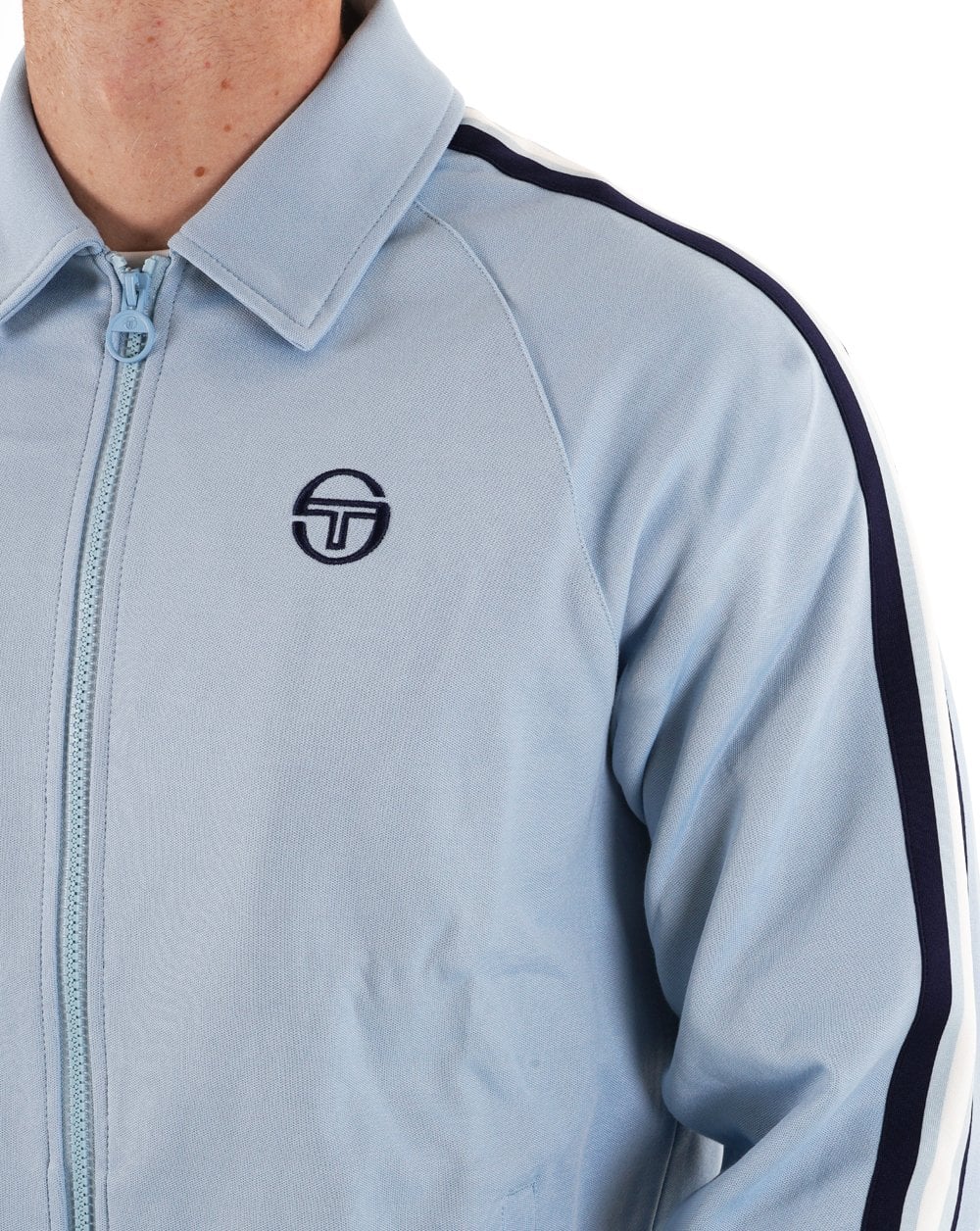 Sergio Tacchini Renshaw Tape Track Top Celestial Blue