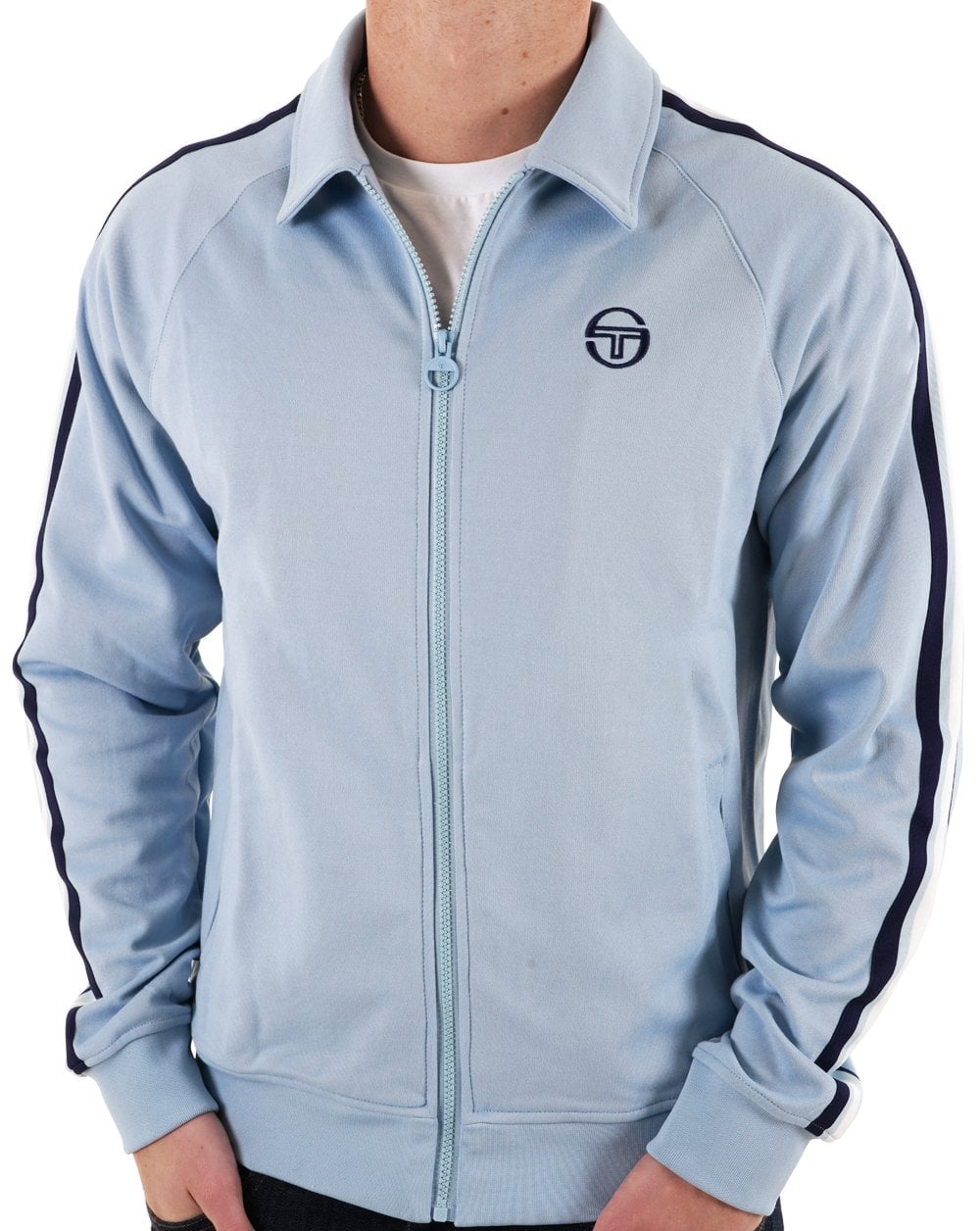 Sergio Tacchini Renshaw Tape Track Top Celestial Blue