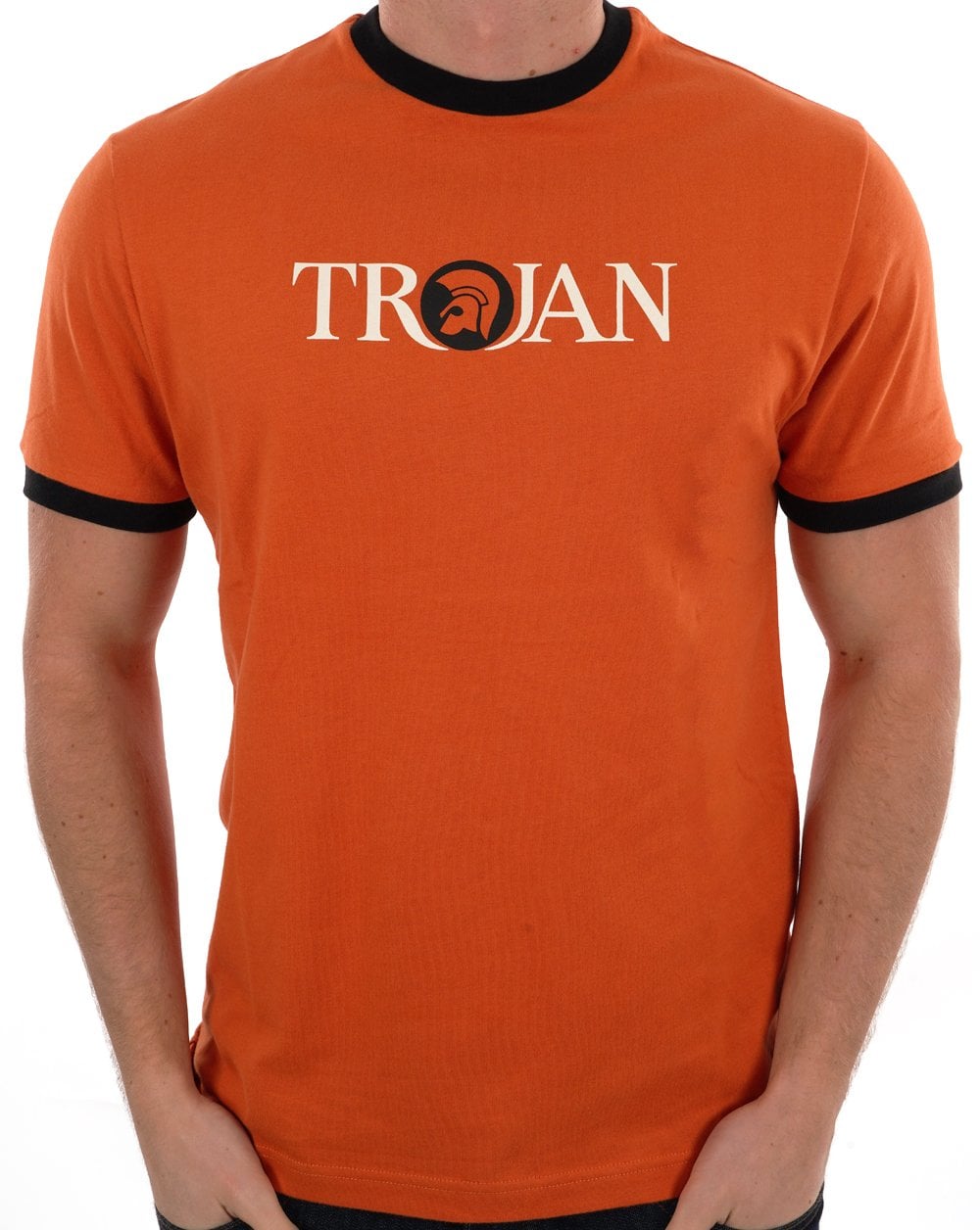Trojan Helmet Logo T-shirt Orange