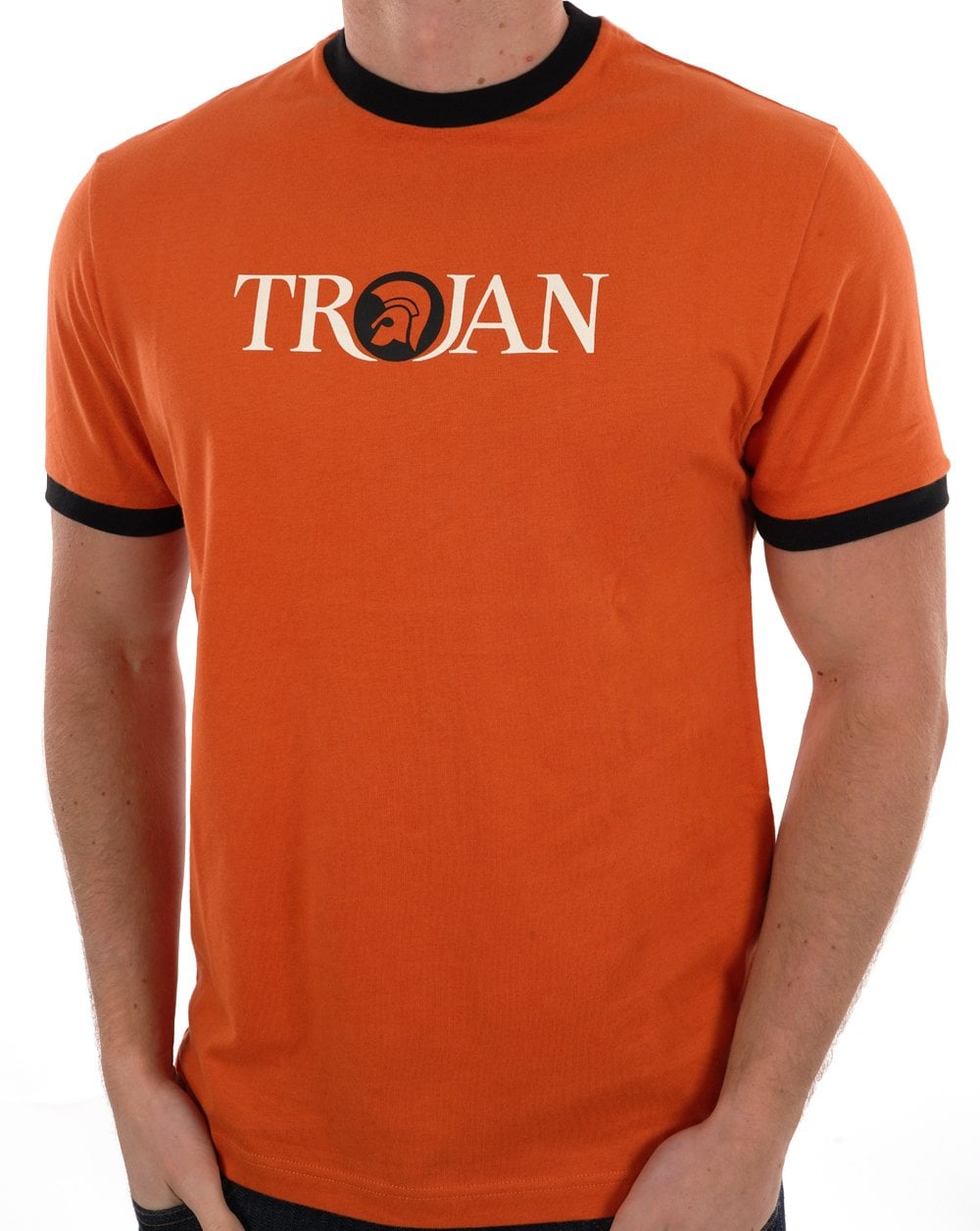 Trojan Helmet Logo T-shirt Orange
