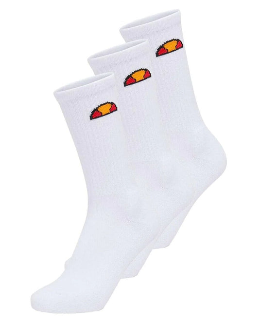 Ellesse Tisbi Logo 3 Pack Socks White