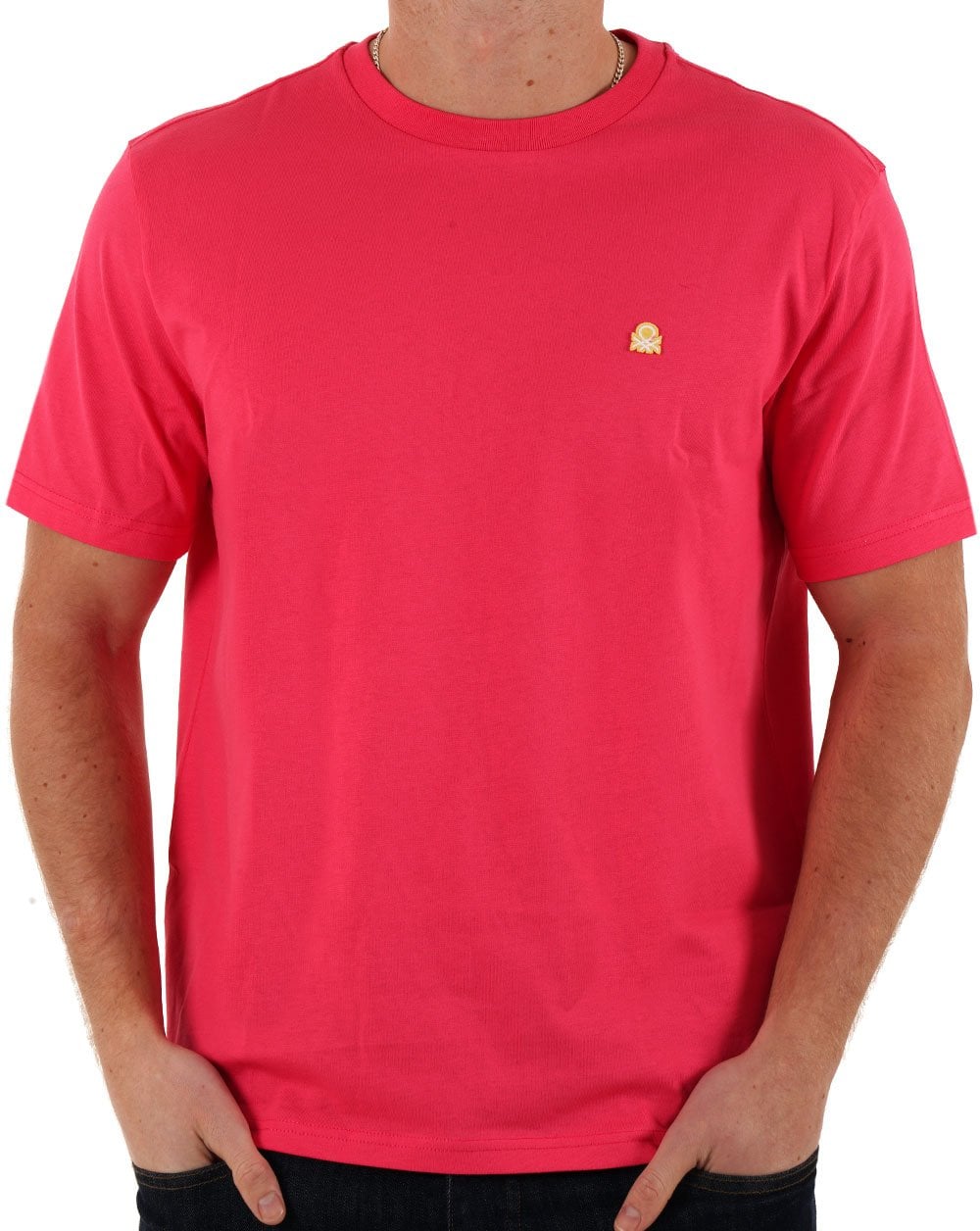 Benetton Small Logo T-shirt Deep Pink