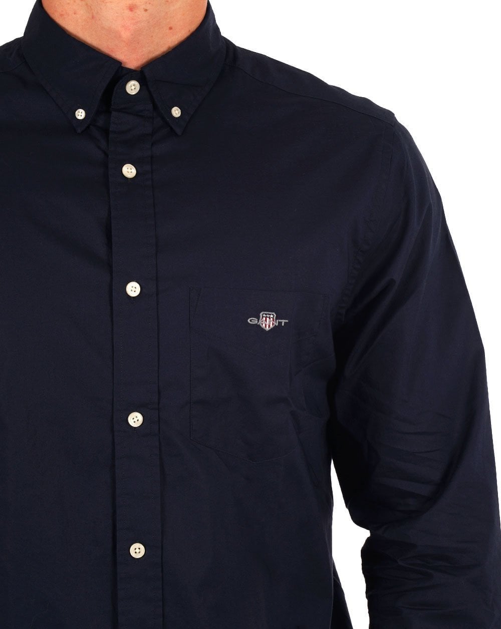 Gant Poplin Shirt Navy Blue
