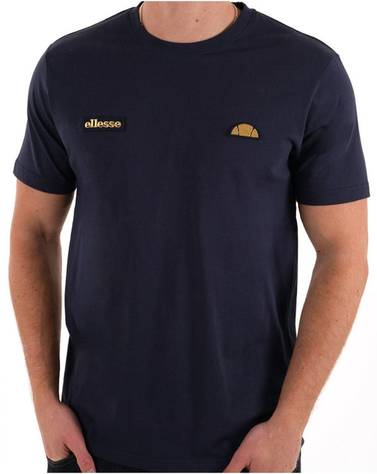 Ellesse Floran T Shirt Navy/gold