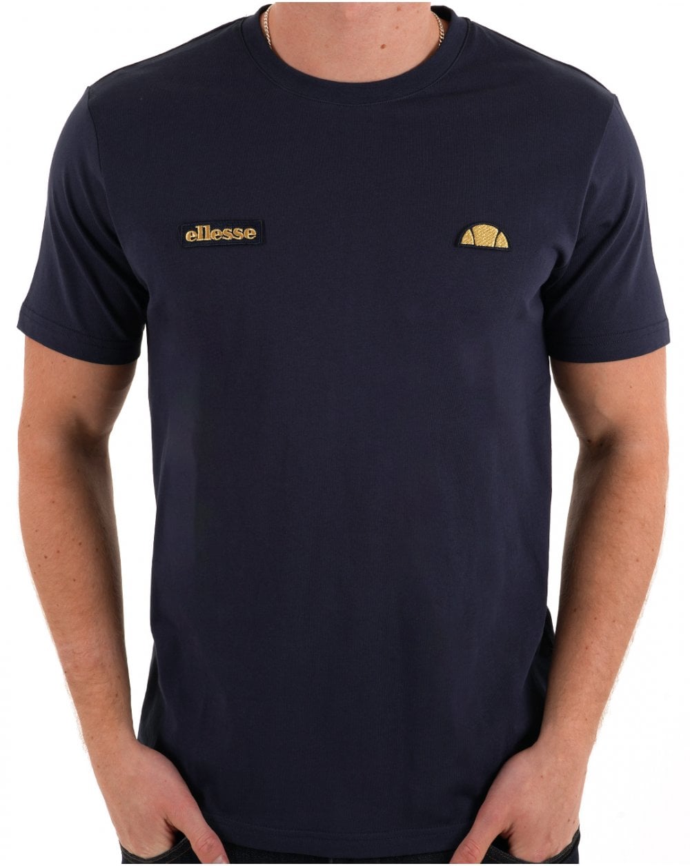 Ellesse Floran T Shirt Navy/gold