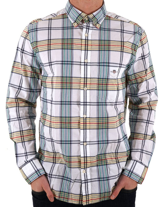 Gant Poplin Check Shirt White