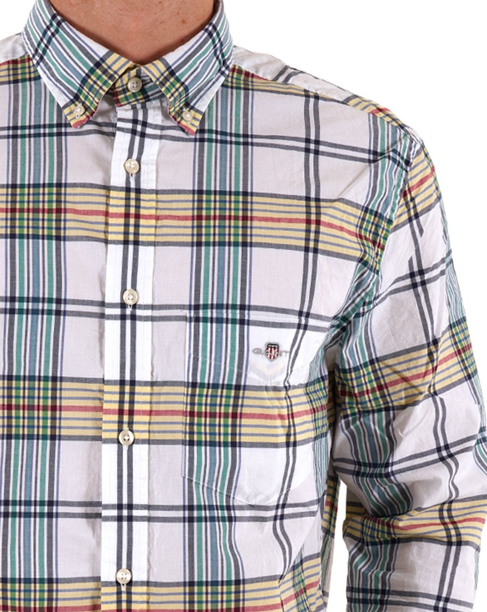 Gant Poplin Check Shirt White