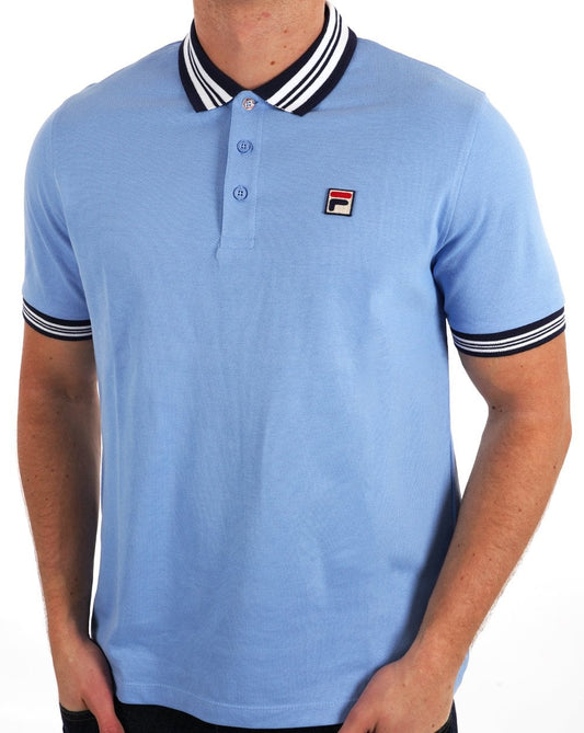 Fila Vintage Tipped Polo Shirt Vista Blue