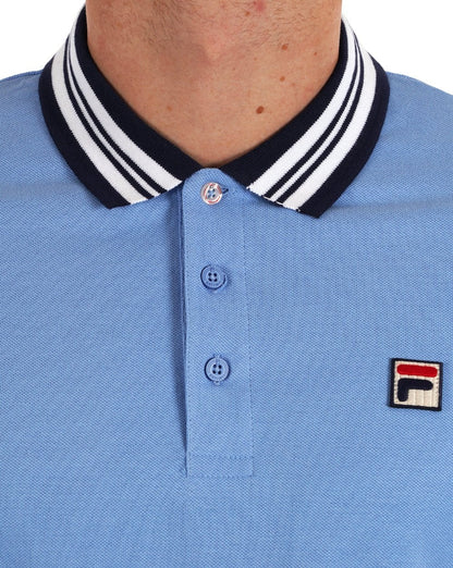 Fila Vintage Tipped Polo Shirt Vista Blue
