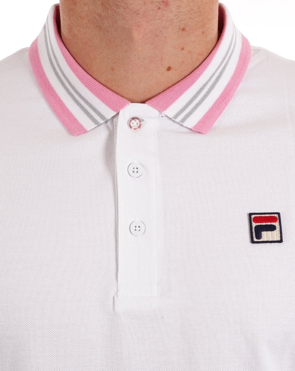 Fila Vintage Tipped Polo Shirt White