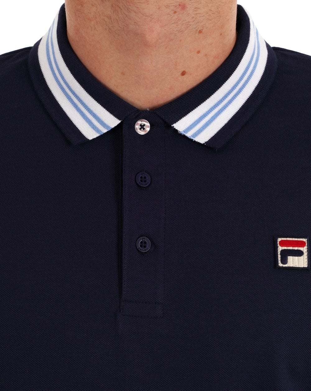 Fila Vintage Tipped Polo Shirt Navy