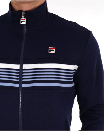 Fila Vintage Multi stripe Track Top Navy sky